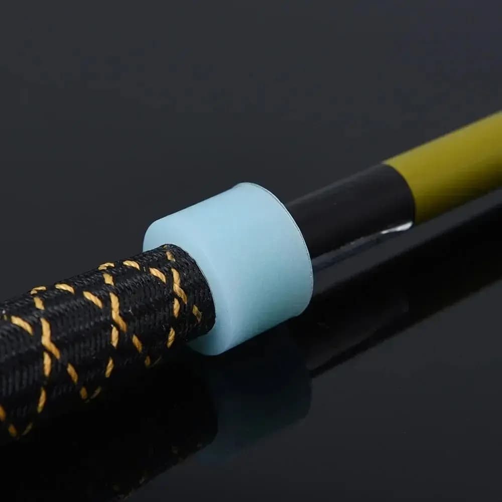 10 pezzi durevole canna da pesca in silicone cerchio antiscivolo luminoso che assorbe il sudore maniglia cintura avvolgente accessori per la pesca