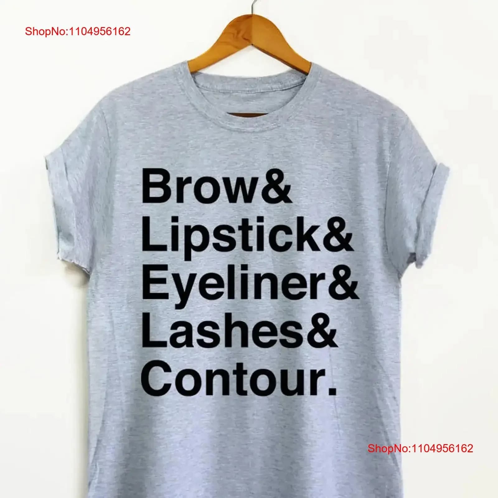 Sopracciglio Rossetto Eyeliner Ciglia Contorno T Shirt Evidenziatore Trucco Trucco vintage lavato leggermente allungato