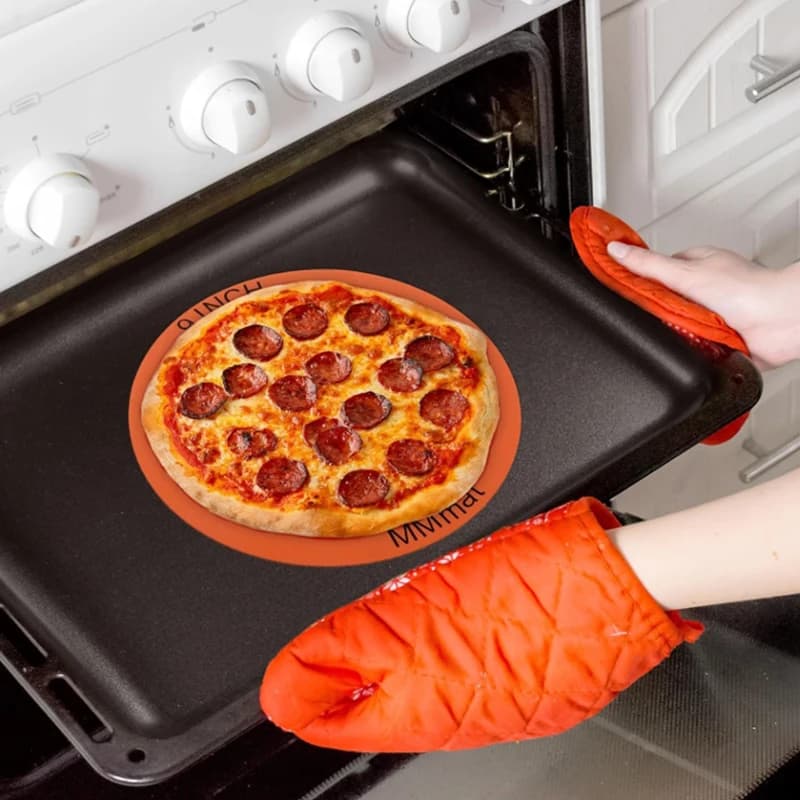 Tappetino da forno rotondo in silicone perforato da 1/3 pezzi, fogli da forno riutilizzabili antiaderenti, per pizza, pane, teglia per torte, friggitrice ad aria