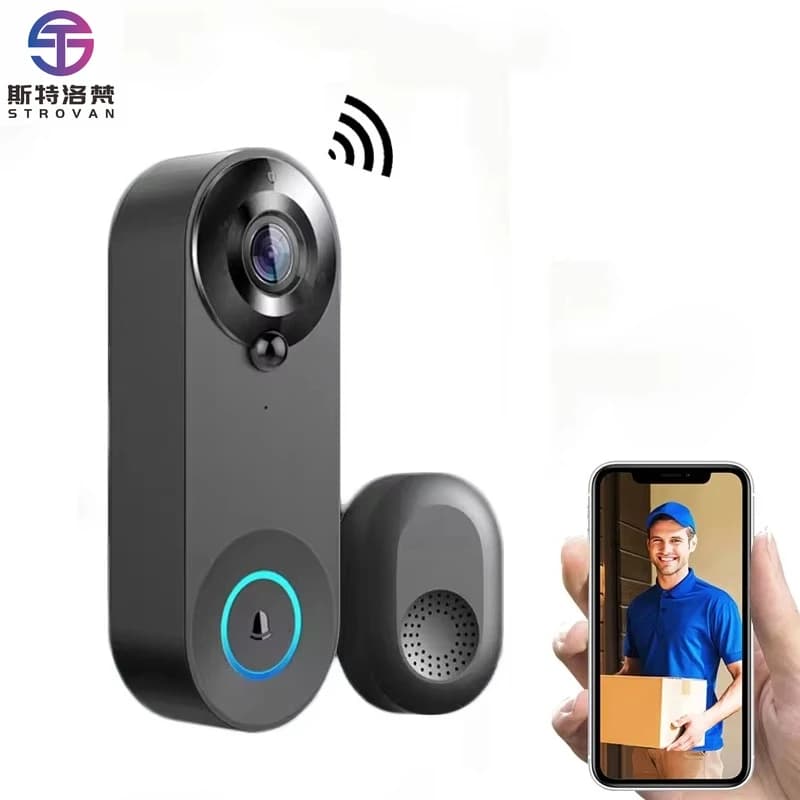 Smart WiFi Wireless Home Campanello per porta impermeabile Videocitofono HD 1080P Videocitofono Campanello per porta Pro