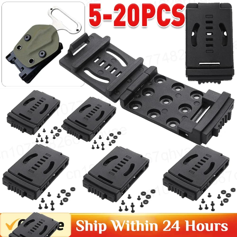 5-20pcs K Guaina Kydex Clip per cintura Coltello da caccia Fodero Kit Tek Lok Morsetto per cintura Cintura Mag Gun Fondina Vita posteriore Clip