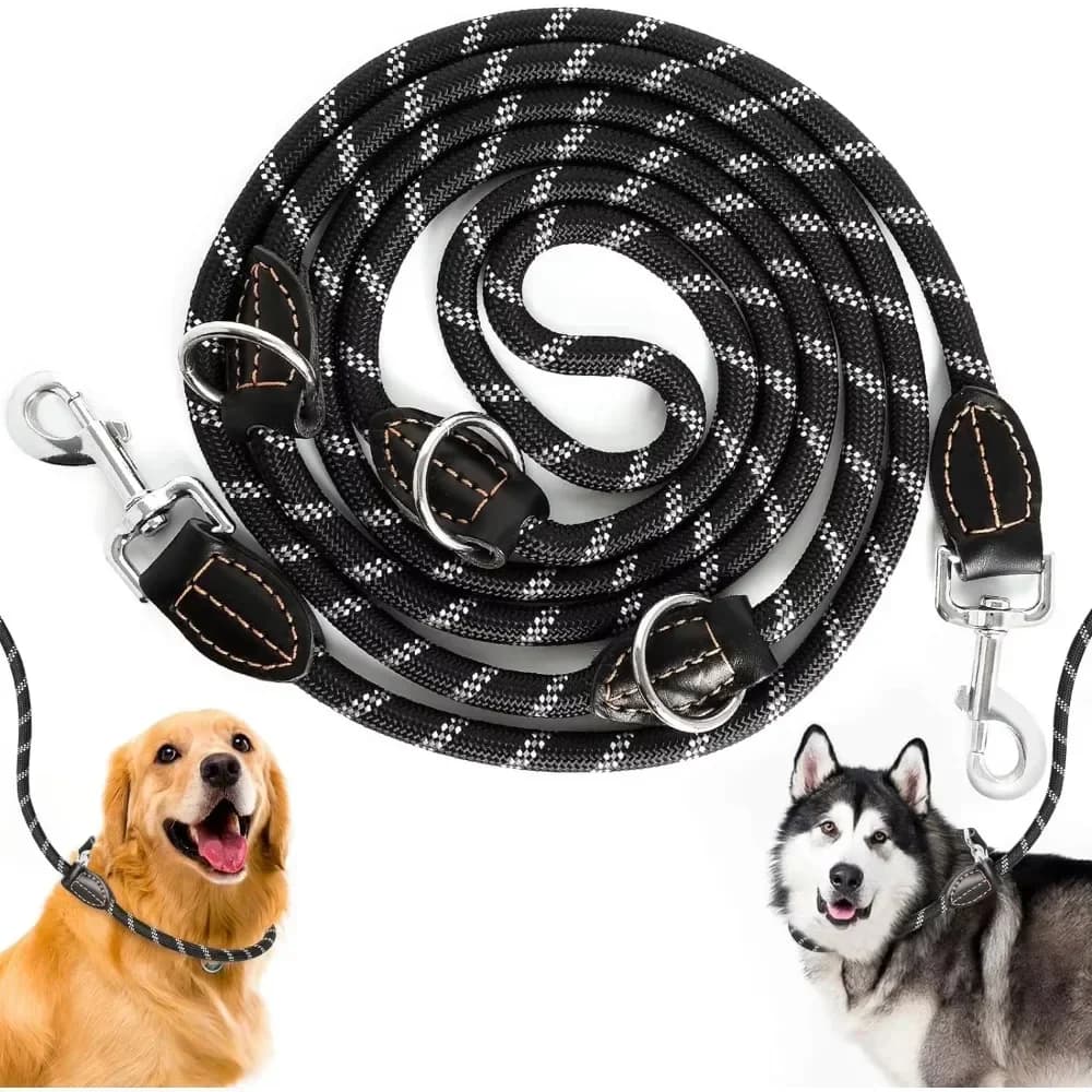 3m Adjustable Heavy Duty Traction Rope Reflective Dog Leash for Strong Dogs - Enhance Safety and Contr