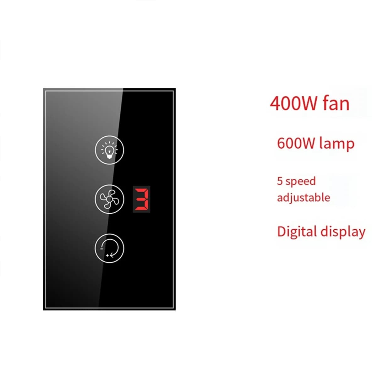 ABNJ Tuya Wifi Ventilatore Luce Caldaia Smart Switch Interruttore tattile scaldabagno standard per spina americana domestica