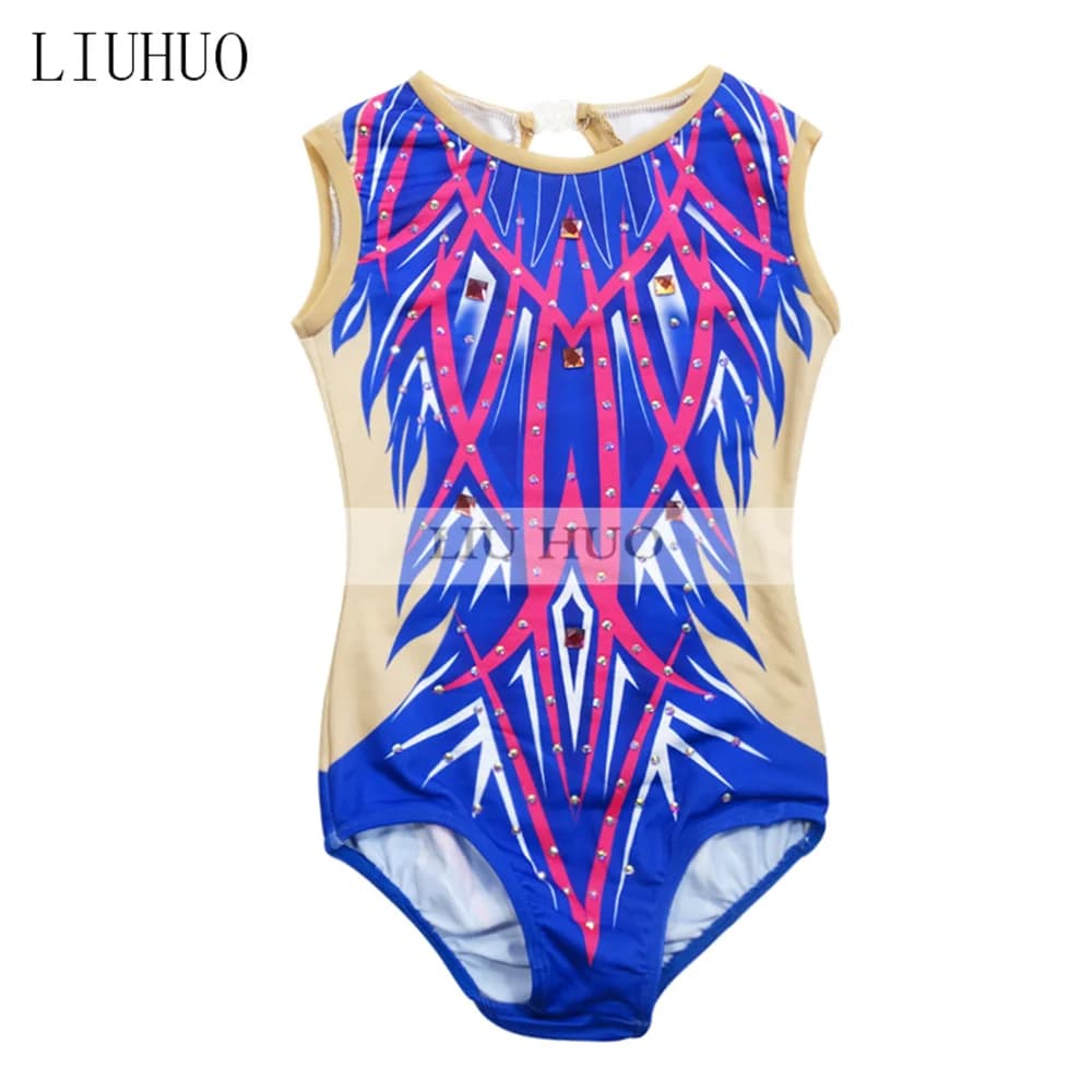 LIUHUO Vestito da Pattinaggio di Figura per Ragazze da Donna Prestazioni sul Ghiaccio Ginnastica Ritmica Concorso Body per Adolescenti Collant Unitard Aerobico