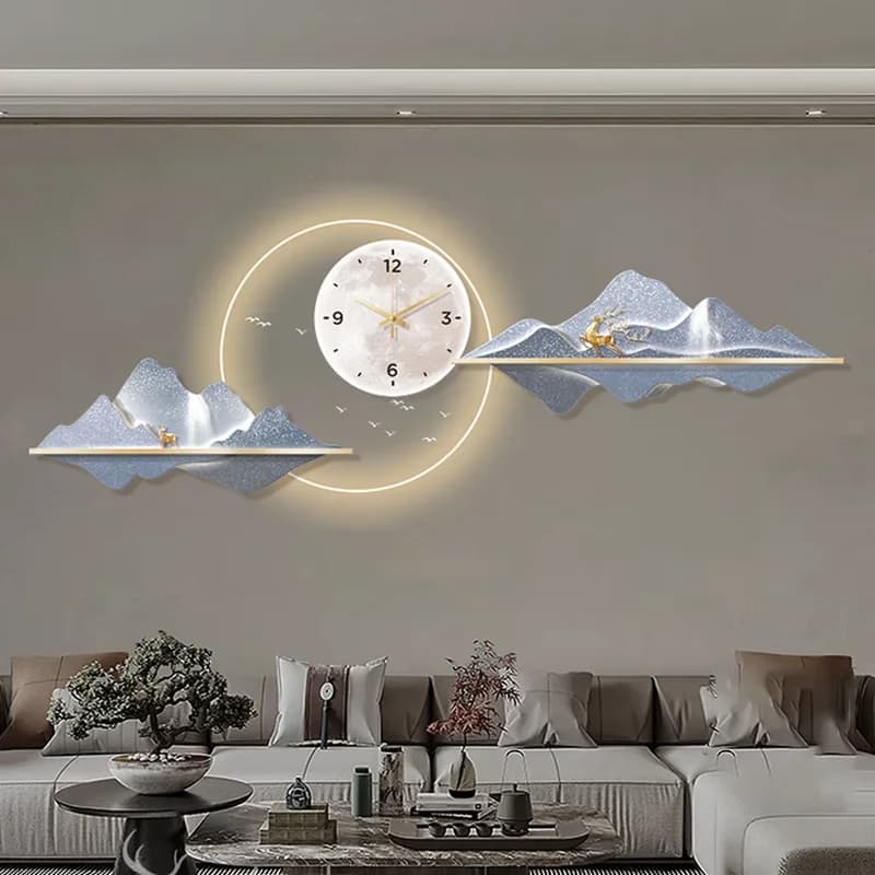 Orologio da parete dal design luminoso, silenzioso, creativo, per bagno, estetico, interno coreano, orologi da parete, ristorante, Reloj Pared, design per la casa