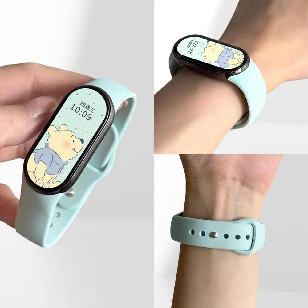 Cinturino in silicone No Gaps per Xiaomi Mi Band 10 9 8 NFC Accessori braccialetto originale Correa MiBand band10 Cinturino Smartwatch