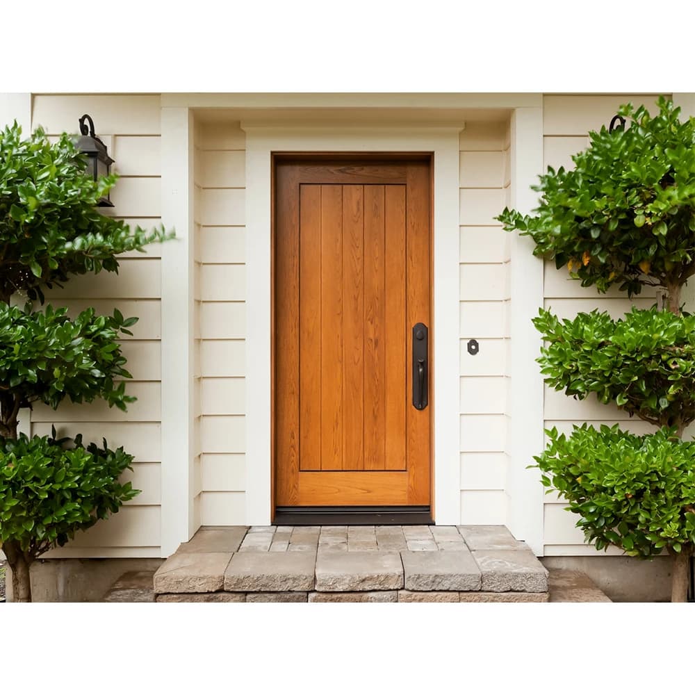 Porte d'Ingresso in Legno di Lusso Georgia con Pannelli in Vetro e Serratura Intelligente, Design Elegante e Sicurezza Avanzata per la Tua Casa