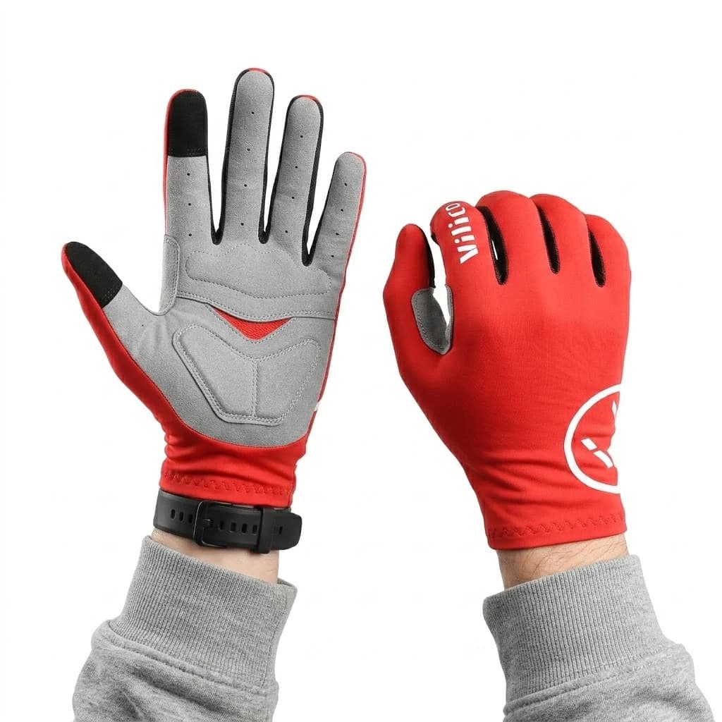 Full Finger Cycling Gloves, Breathable and Shock-Absorbing, Mountain Bike Gloves for Men, Outdoor Riding Gloves