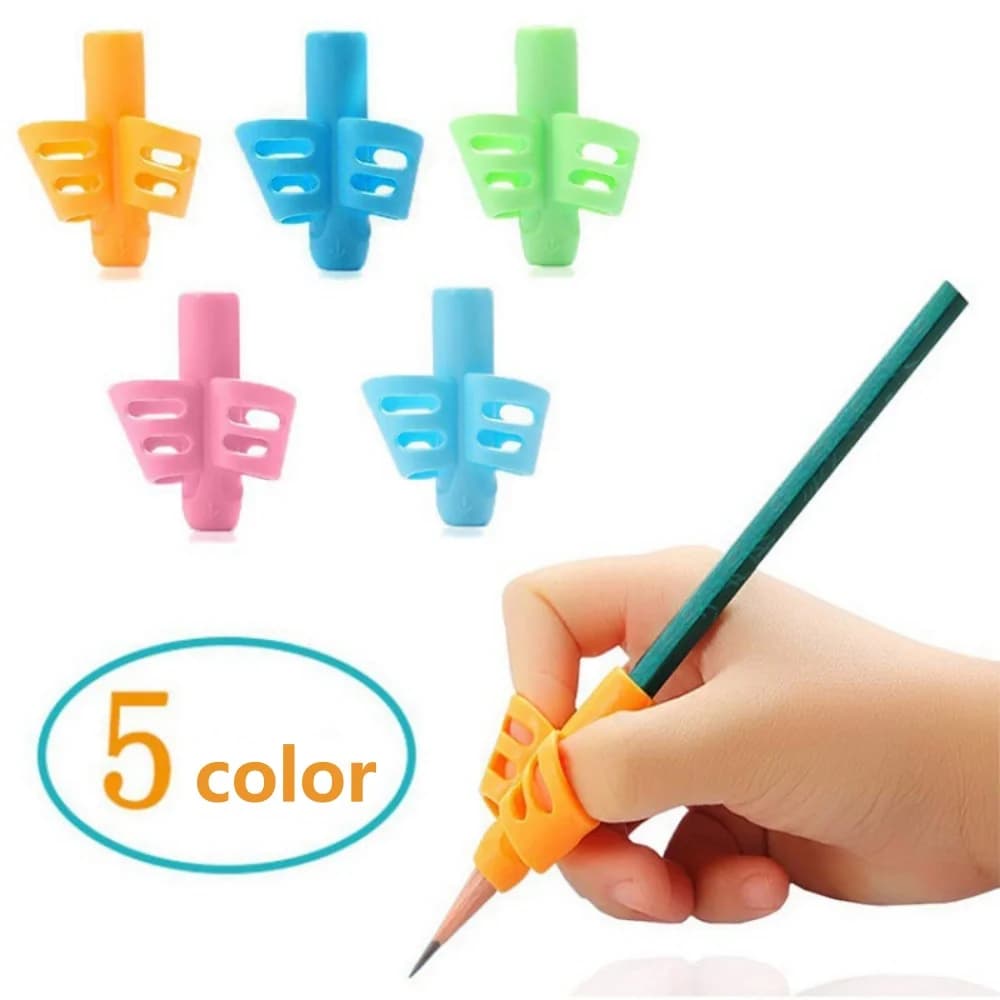 1 pz morbido matita di silice afferrare tre dita gel penna grip bambini scrittura formazione strumento di correzione penne che tengono per i regali dei bambini