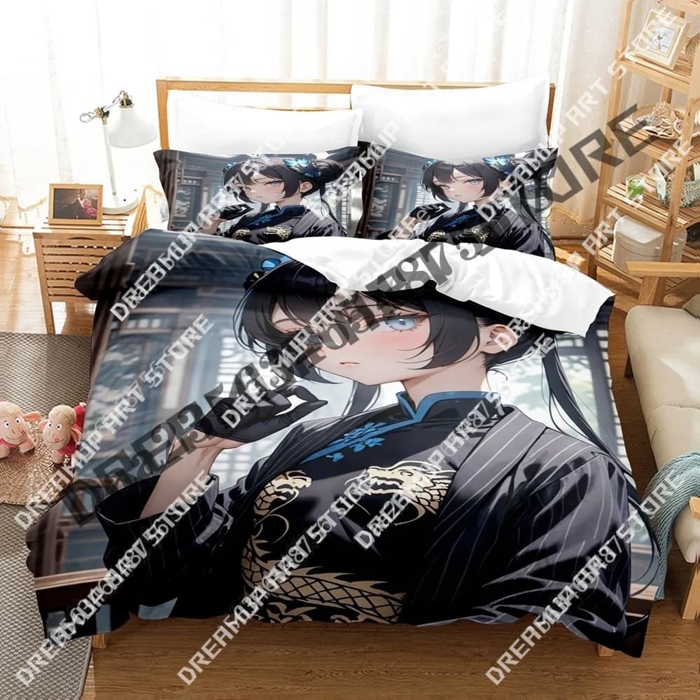 3D Blue Archive Ryuge Kisak Anime Bed linen set Twin Queen King Full Size Cover Federa Bed boys girls Adult