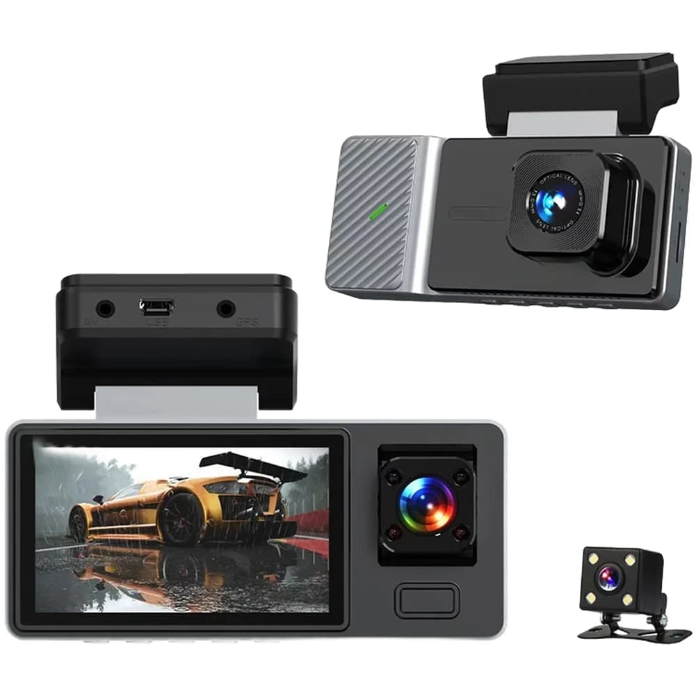 DVR for Cars from 3 Inches with WiFi, Triple High Definition lens 1080P, Dashcam for Cars, Car Accessories