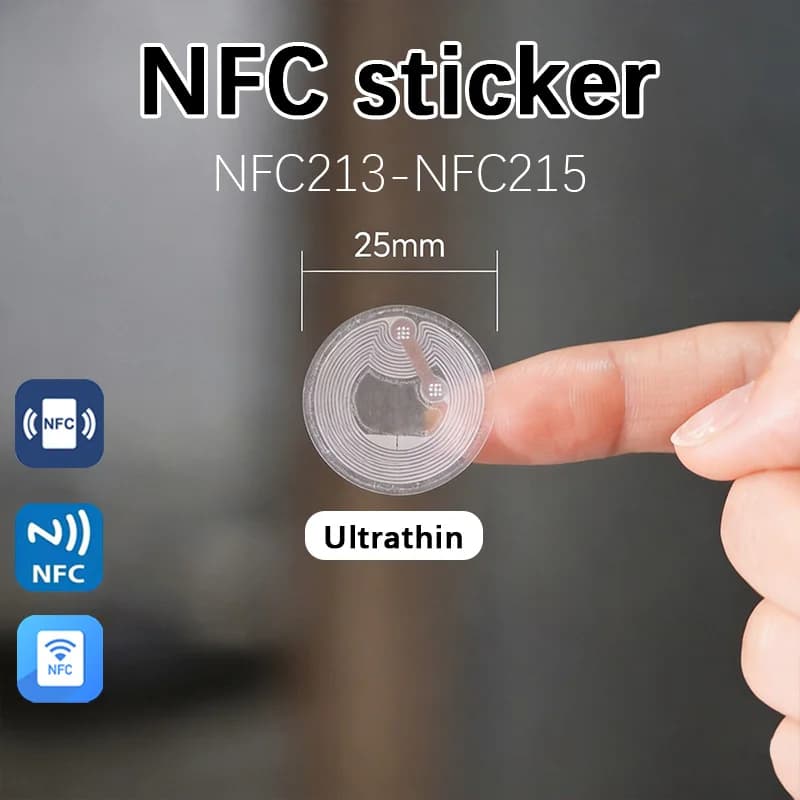 NFC 215 Programmable Google Review Acrylic Stickers Card NFC Station Table 13.56Mhz Waterproof NFC Stand Google Review Card 213