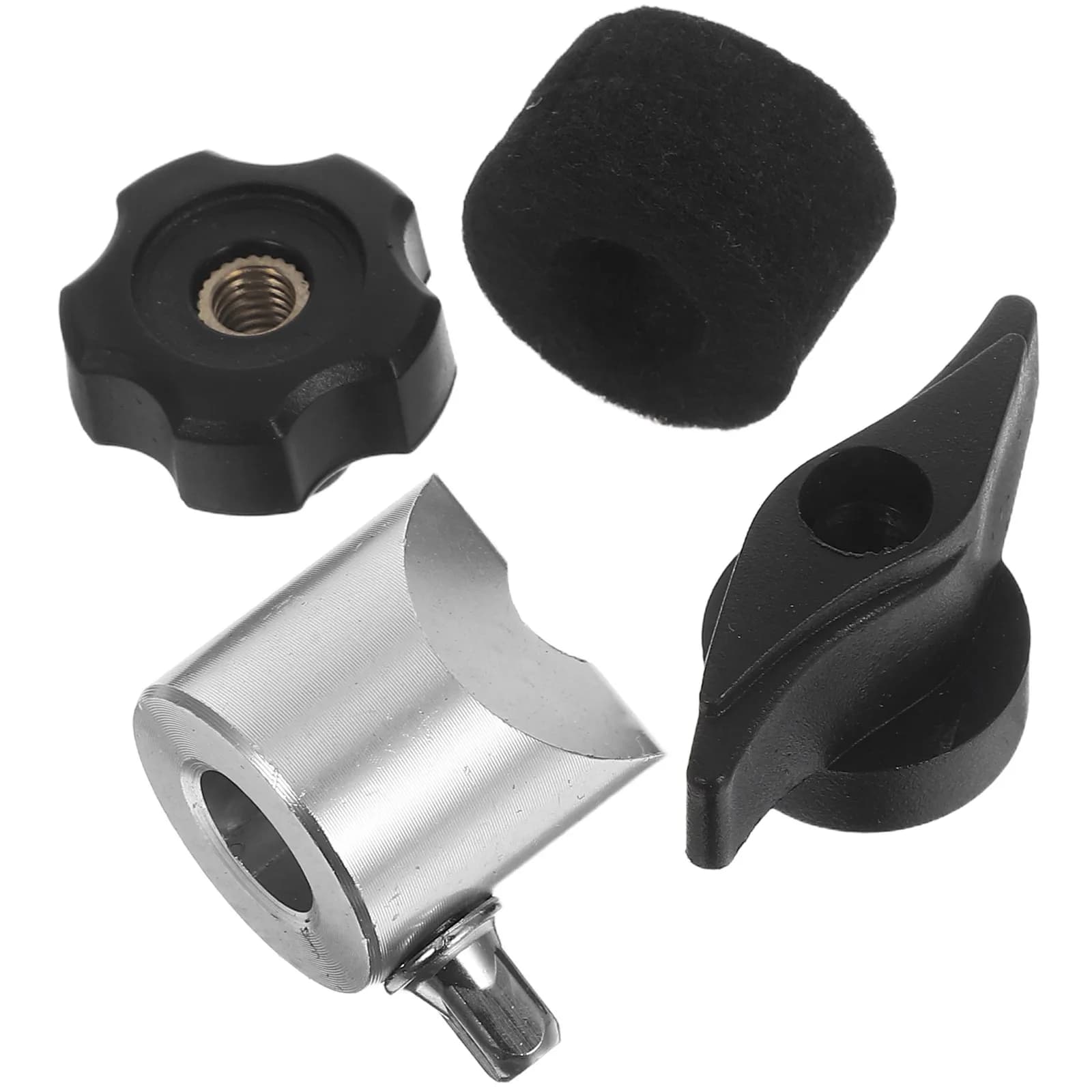 Kit di accessori per stativi per piatti da 4 pezzi: Dadi a sgancio rapido e feltro per batterie elettroniche, attacco universale per piatti e hardware per batteria