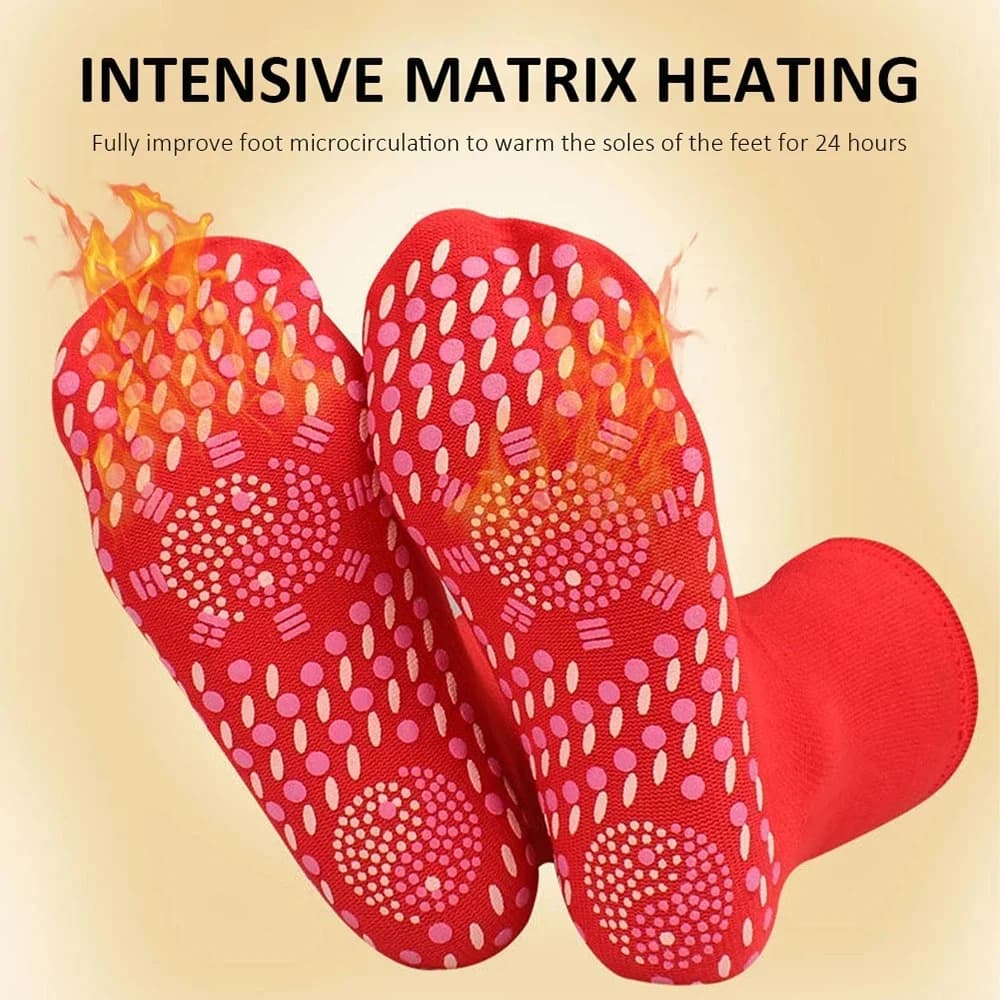 Magnetic Socks Unisex Self-Heating Health Care Socks Tourmaline Magnetic Therapy Comfortable and Breathable Foot Massager Warm