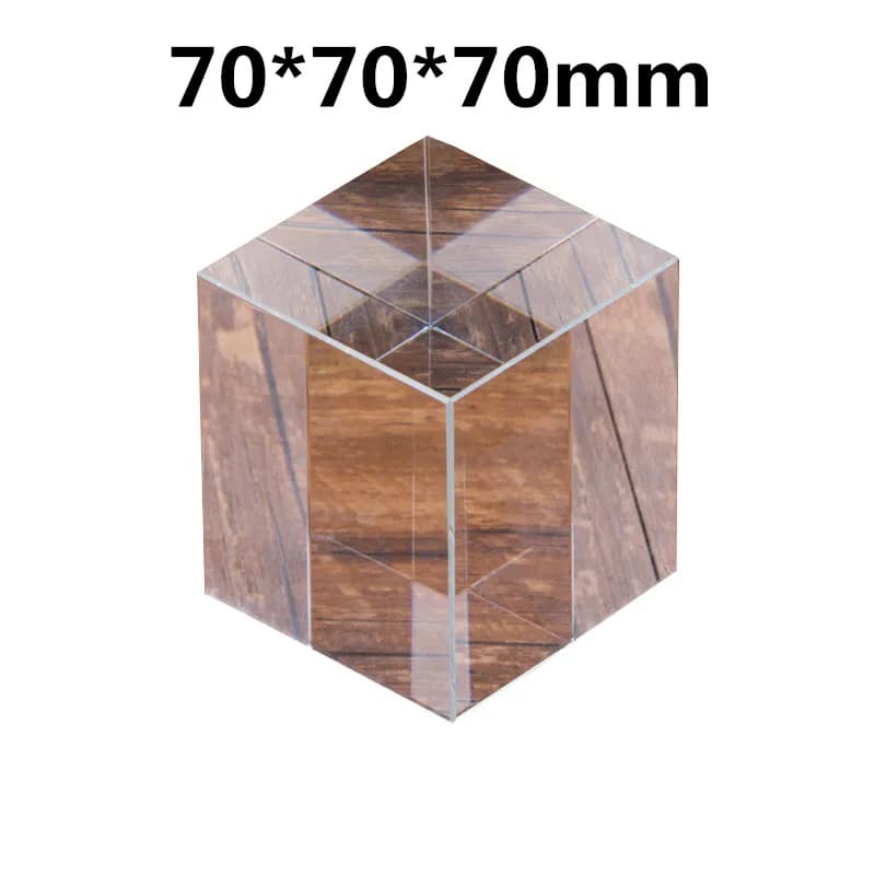 70mm K9 Crystal Cube Paperweight Blank High Quality Clear Square Glass Block for 3D Laser Engraving DIY Home Decor Gift