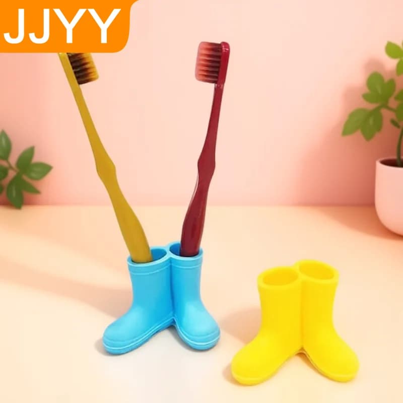 Portaspazzolino in Silicone, Organizzatore per Bagno, Supporto Carino per Spazzolini, Porta Rasoio Sicuro per Bambini