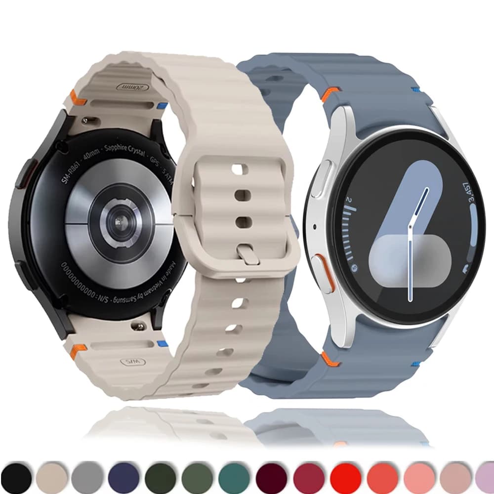 Cinturino in silicone originale per Samsung Galaxy Watch 7 6 4 5 pro FE 44mm 40mm correa Bracciale Galaxy Watch4 6 Classic 43mm 47mm cinturino