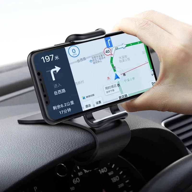 Supporto per telefono per auto girevole a 360° Supporto per telefono cellulare universale Supporto per cruscotto per rack per auto per accessori per auto con staffa fissa per impugnatura automatica