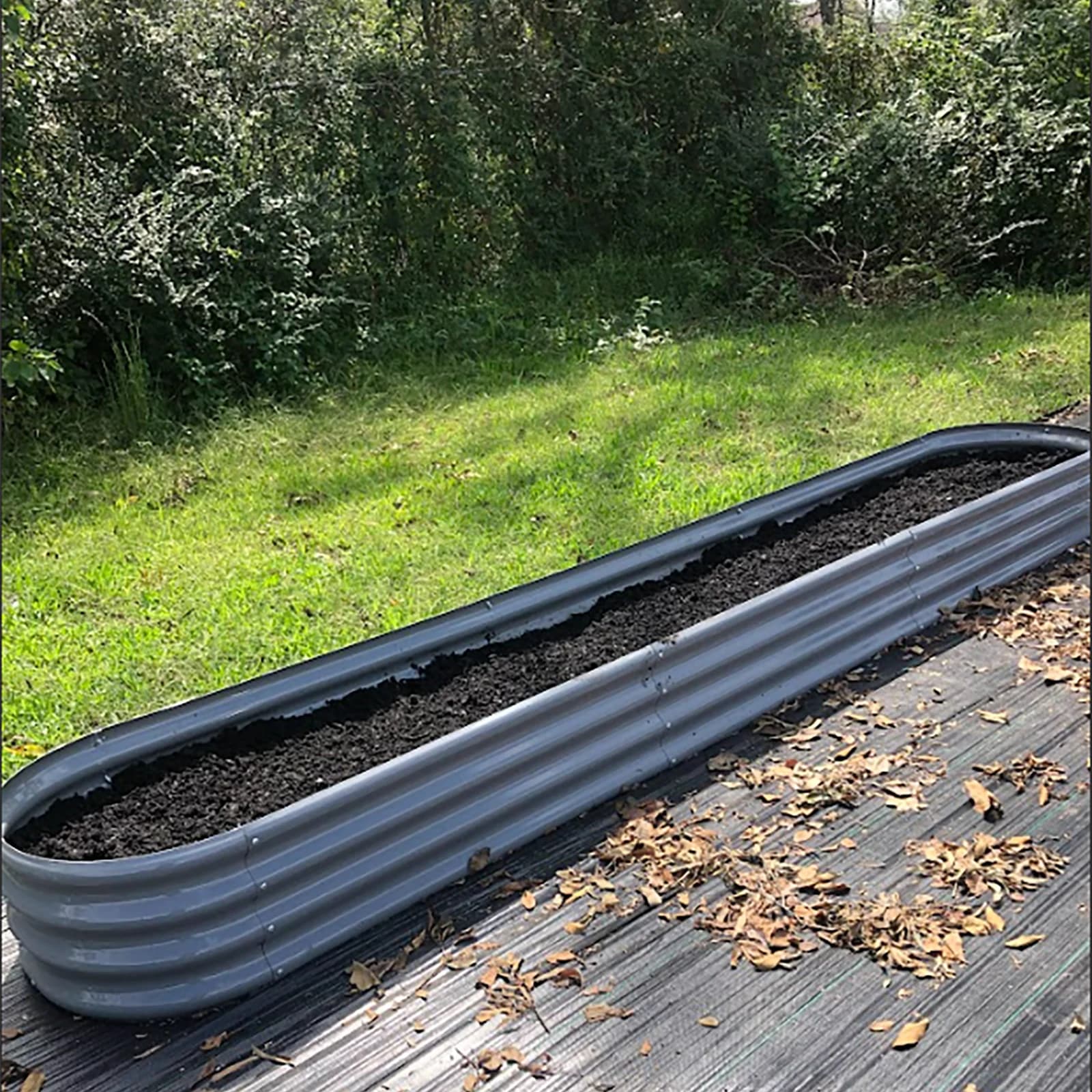 12x2x1FT galvanized raised garden bed for vegetables, flowers, herbs, fruit, easy installation