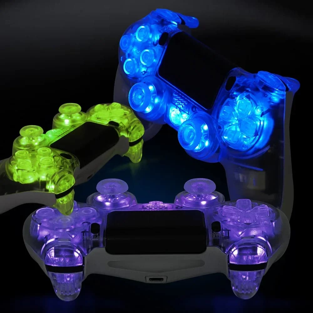 Nuovo design Controller di gioco wireless Kit circuito sostitutivo Scheda luminosa controller LED Gamepad Set di pannelli luminosi per PS4