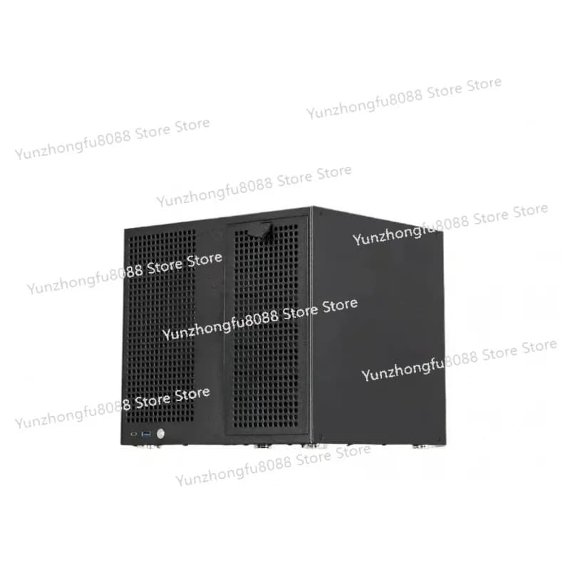 Telaio NAS a 8 alloggiamenti con alimentatore ATX sul tabellone posteriore Telaio portaoggetti domestico per archiviazione PCIe AIO a tutta altezza MATX