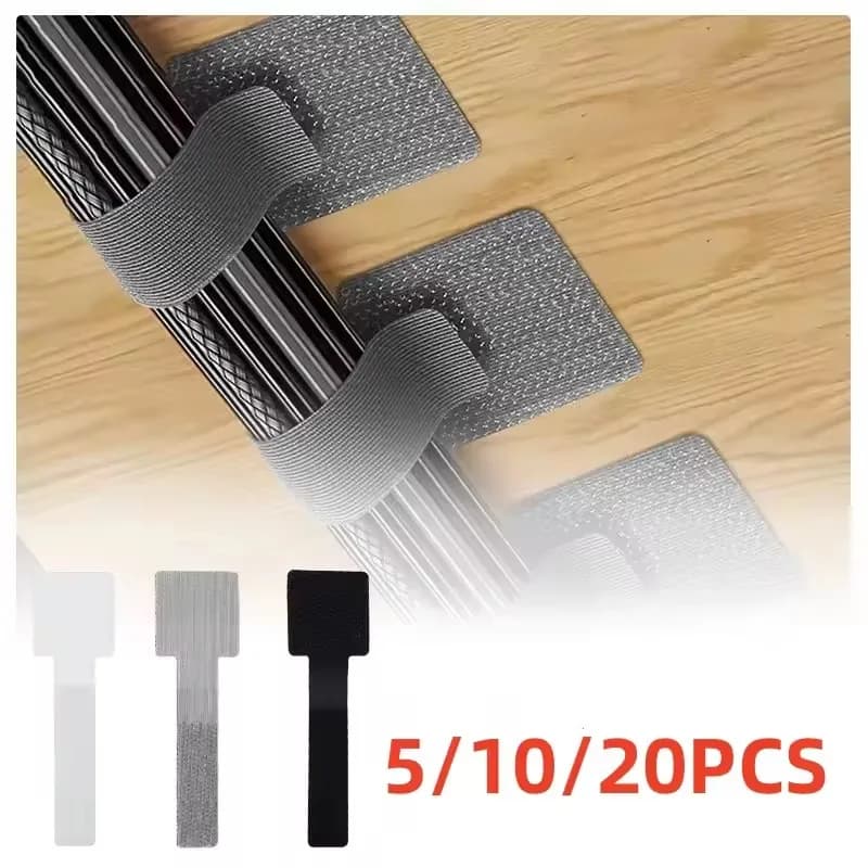 20/10/5PCS Releasable Cable Organizer Ties Mouse Earphones Wire Management Nylon Cable Ties Reusable Loop Hoop Tape Straps Tie