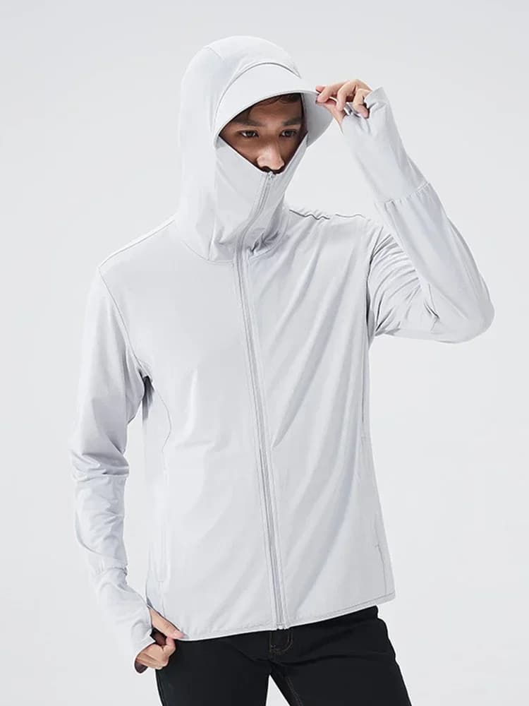 Summer UPF50+ UV Protection Hooded Skin Windbreaker Outdoor Jacket For Fishing Hunting Climbing