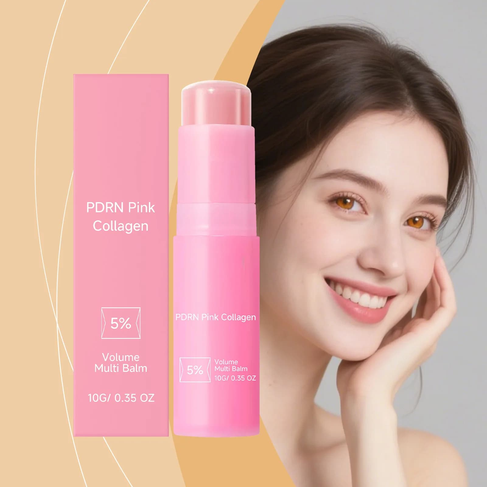 Balsamo Labbra al Collagene Rosa Idratante e Riparatore Nutriente Levigante Morbido Lunga Durata Illuminante Leggero Non Untuoso Rimpolpante