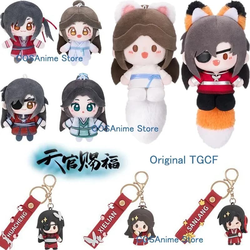 TGCF Original Xielian Huacheng Keyring Pendant Tian Guan Ci Fu Costume Cosplay Backpack Hangings Anime Figure Christmas Gift