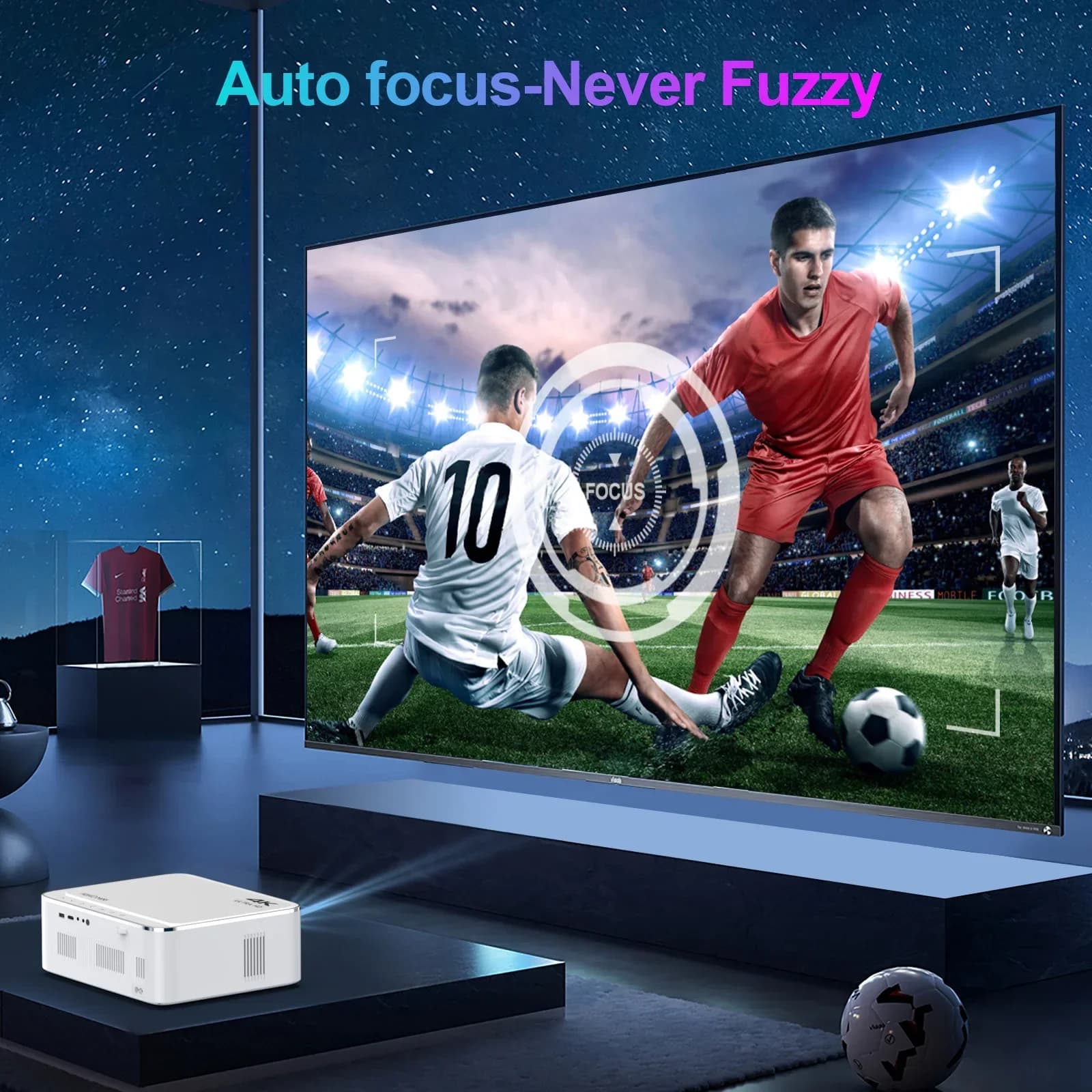 Nuovo Proiettore Portatile Hako Mini Android 10 Smart LED 4K HD Personalizzato con Controllo Vocale BT