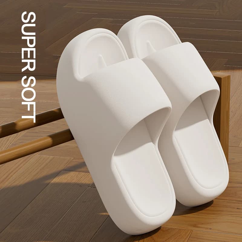 Unisex EVA Cloud Pillow Slides Thick Platform Non Slip Soft Sole Summer Beach Bathroom Flat Sandals