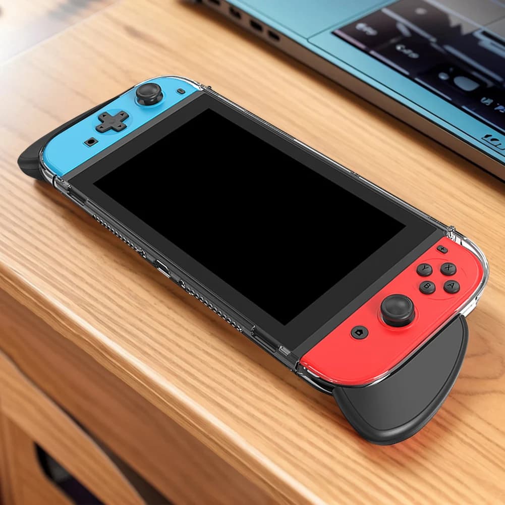 Custodia Protettiva Rigida in PC Anti-Graffio per Switch 2 con Impugnature Rimovibili