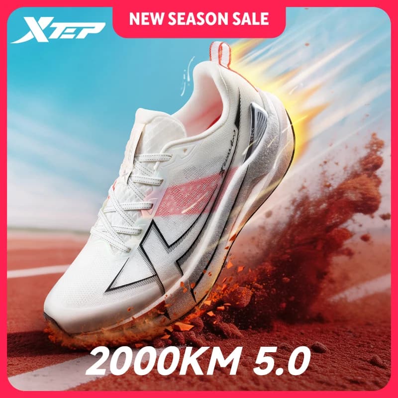 Xtep 2000 km 5.0 Scarpe da corsa Morbide scarpe da ginnastica universali Cuscino Durevole da jogging Scarpe leggere resistenti all'usura 874119110023