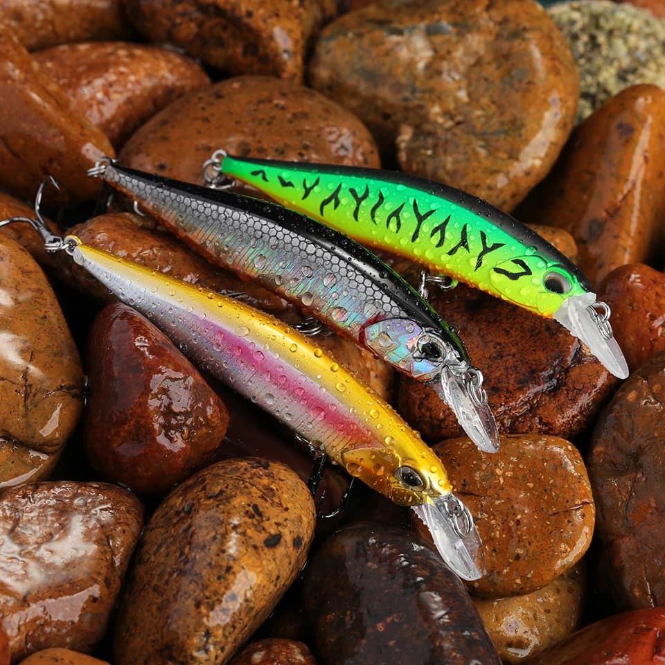 WALK FISH Floating Minnow Fishing Lure 85mm 8g 3D Eyes Crankbait Wobblers artificiale Hard Bait Bass Pike Jerkbait attrezzatura da pesca