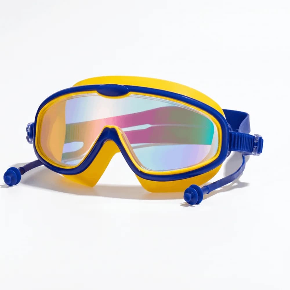 Anti-Fog Swimming Goggles HD View Wide View Big Frame Swim Goggles Waterproof UV Protection Large Frame Swim Goggles Swimming