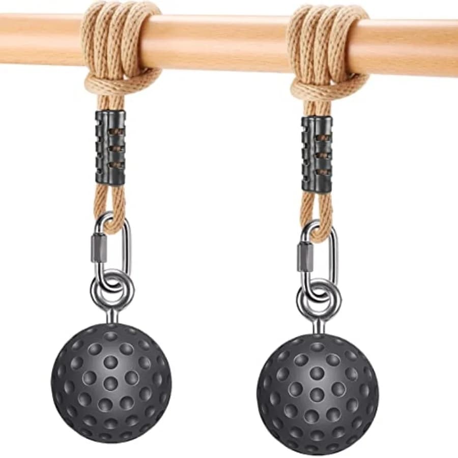 Non-Slip Pull Up Power Balls, Rock Climbing Grips for gth Training, Forearm and Hand Exerciser for Chin Up Bar, Kettlebell, Bar