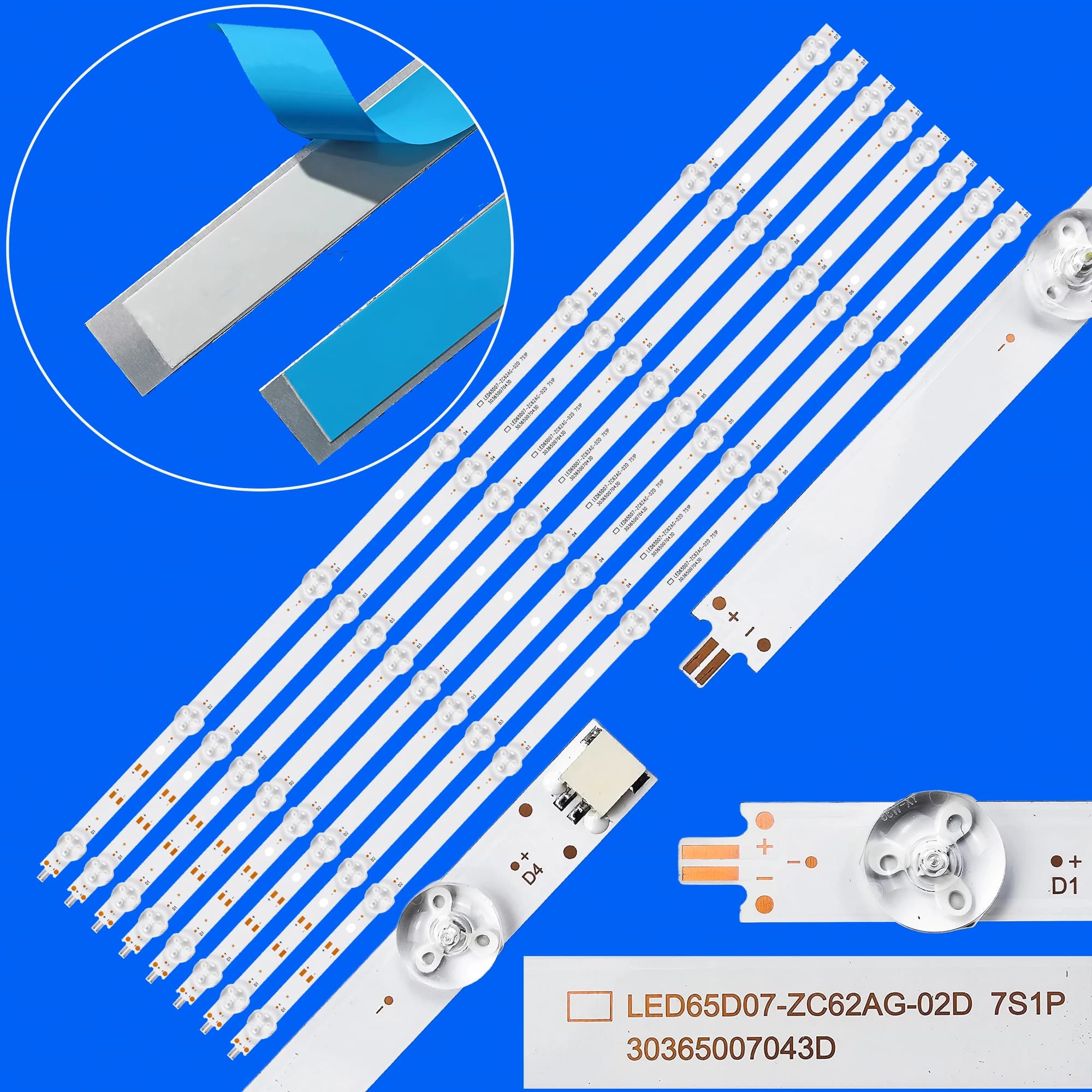 LED Backlight Strip For Candy Uno 65 Haier 65 SMART TV S1 65R3 LU65C61(PRO) LS65Z51Z LU65C7 65U740NB PL6521UHDG L65M7-EA