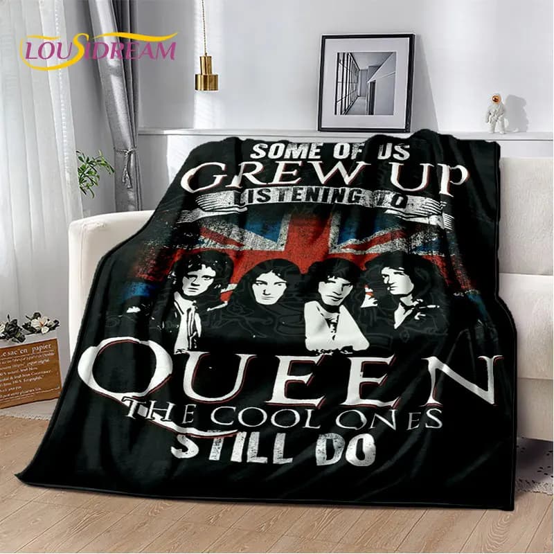 Coperta di peluche morbida a fascia Rock di freddy Mercury, coperta di flanella per soggiorno, camera da letto, divano, copertura per Picnic