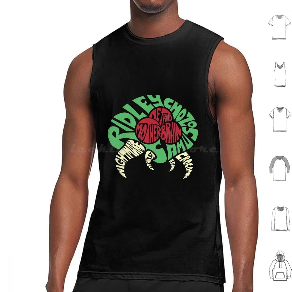 Metroid Bits! Tank Tops Print Cotton Metroid Gaming Video Games Samus Samus Aran Ridley Nerd Geek Pop Culture Metroid