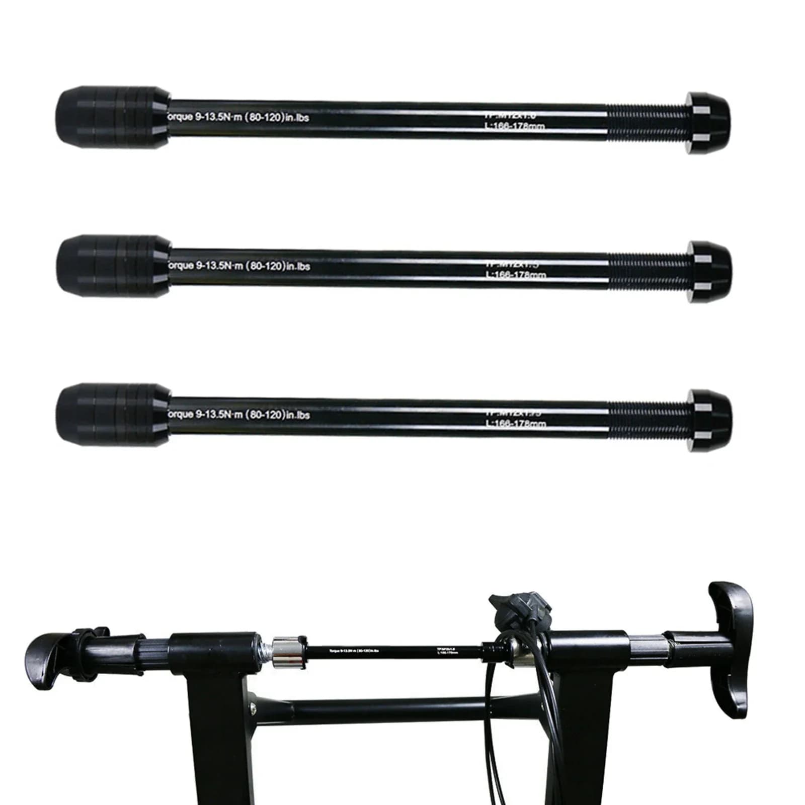 1pc Asse Della Bicicletta Mountain Bike Piattaforma di Guida Asse Ruota Posteriore Trainer Perno Passante Stringa Spiedino 12x142-148mm P1.5/P1.75/P1.0 Acce