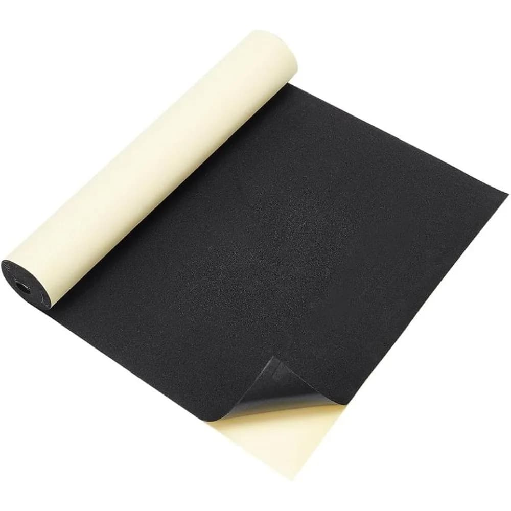 1 Roll Black Self Adhesive EVA Foam Roll 2mm Thick Waterproof Foam Rubber Sheet for Furniture Protecting Gap Filling Costumes