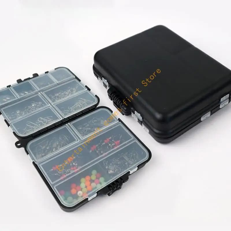 Fishing Accessory Tackle Fishing Swivels Snaps Set with Storage Box Barrels Swivels 55KD