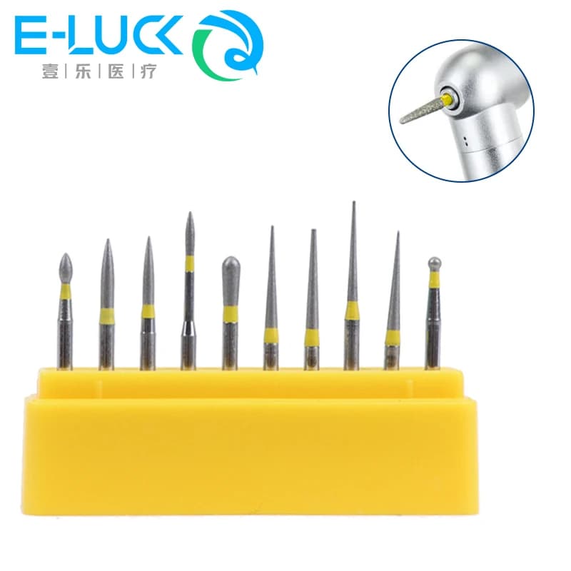 Frese diamantate dentali Denti Porcellana Ceramica Lucidatura composita FG 1,6 mm per manipolo ad alta velocità