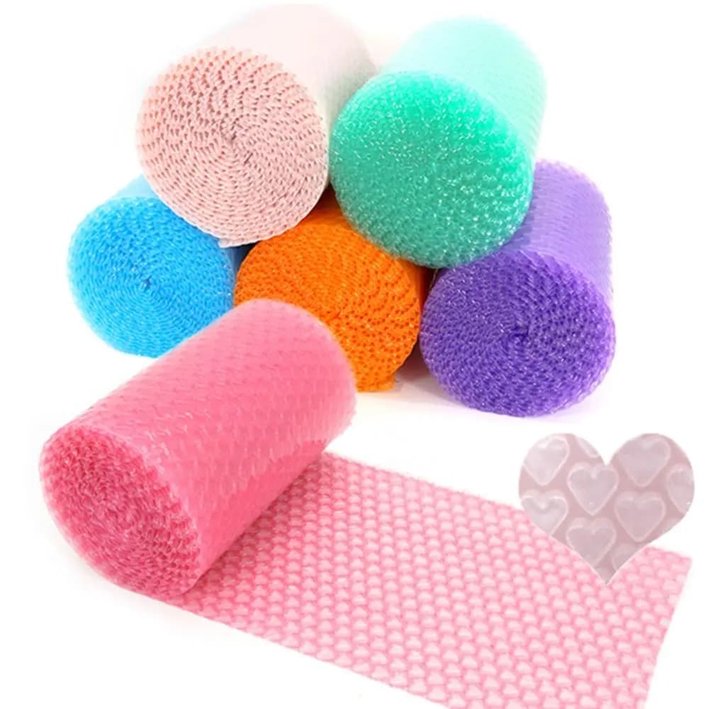 0.2*6M Beautiful Addensated Heart Shape Bubble Wrap Packing Buffer Bubble Paper Foam Roll Buffer Packing Merci Pack