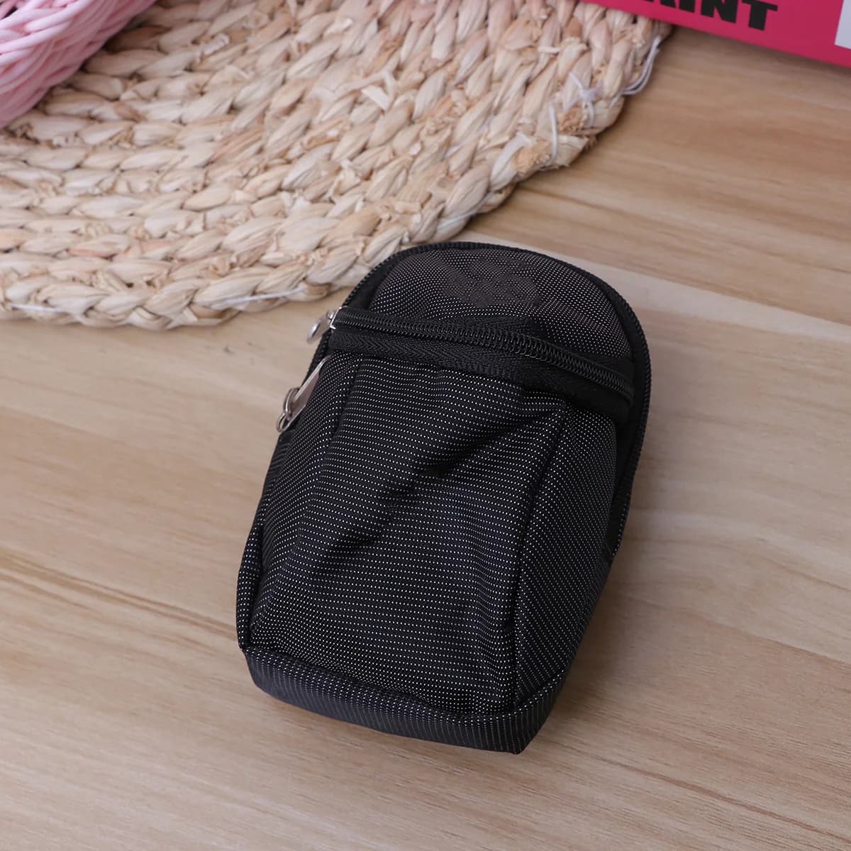 Mini borsa porta pallina da golf in tela Tasche posteriori anteriori Palline portaoggetti T-shirt Strumenti Borsa leggera e resistente con cerniera per i golfisti