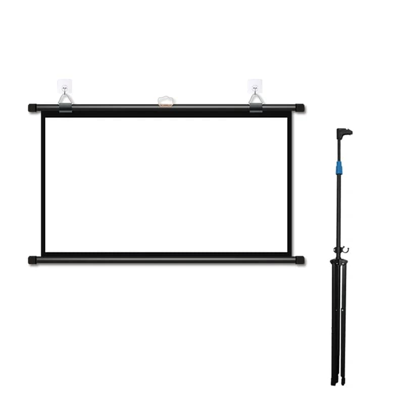 Projection screen 72 inch 16/9 production tripod telescopic projection screen