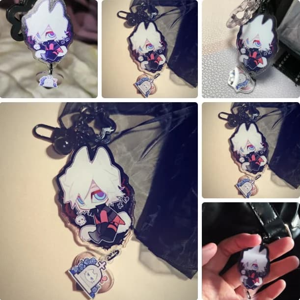 Badge in Latta e Ciondolo in Acrilico di Devil May Cry, Cosplay di Vergil e Dante, Portachiavi Carino, Decorazione per Zaino, Regalo per Fan, Oggetto da Collezione