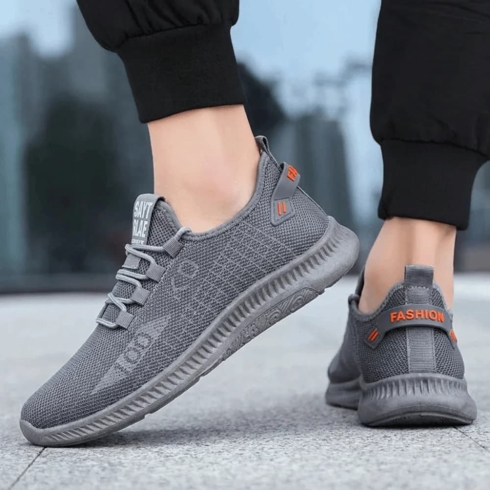 Breathable Men's Casual Sneakers Wear-resisting Anti-slip Sports Shoes Soft-soled Lace Up Slip-on Fashion Sneaker for Men
