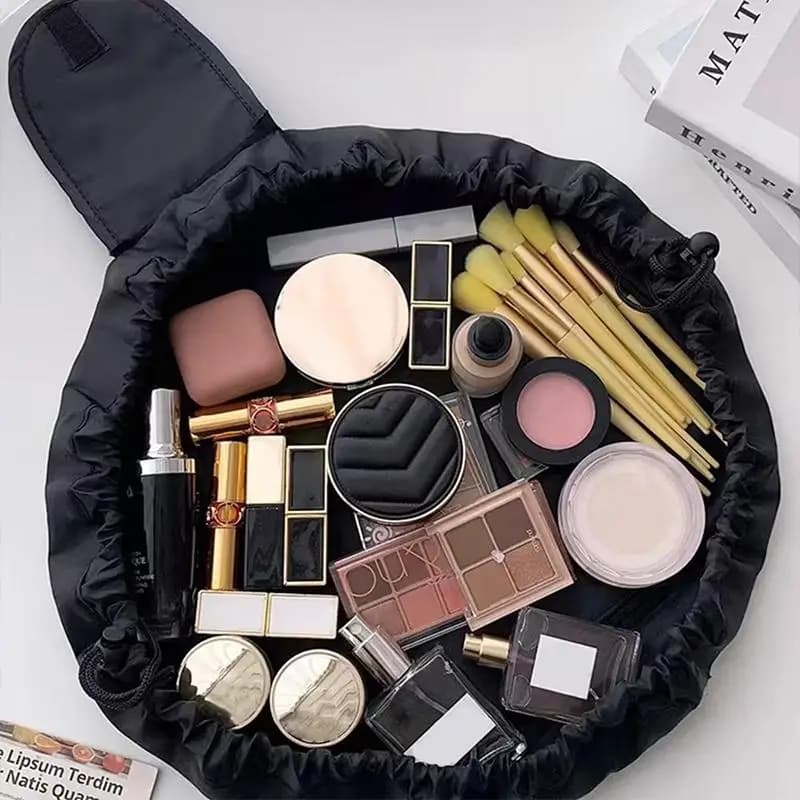 .Hot Sale-Women Drawstring Cosmetic Bag Travel Storage Makeup Bag Portable Waterproof Toiletry Case 2026