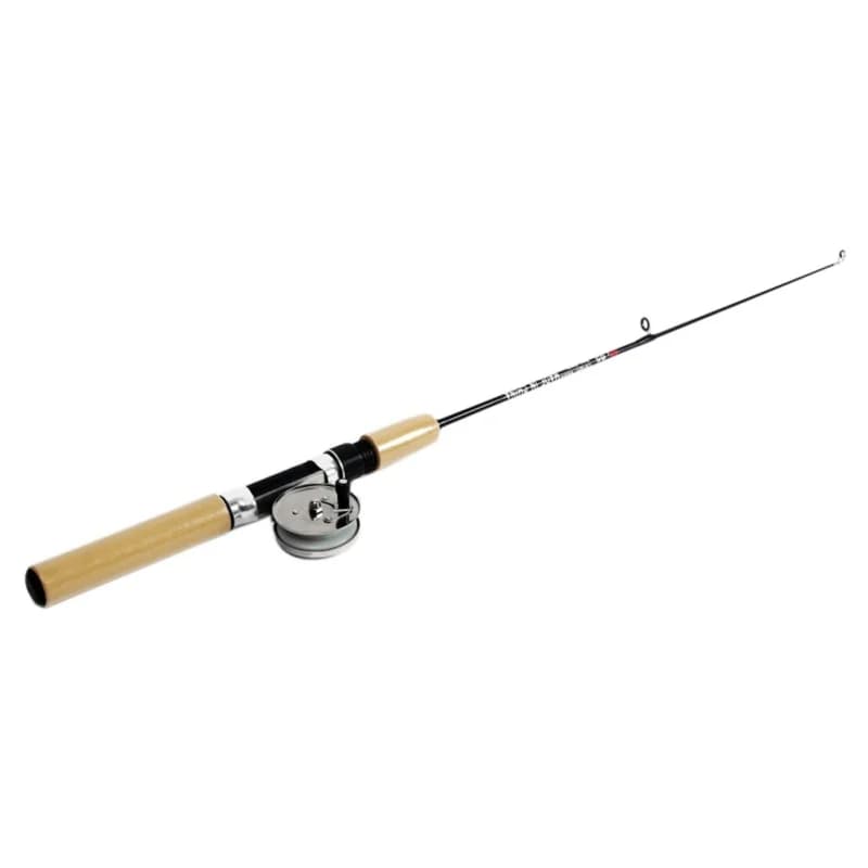 Canna da pesca in carbonio mini da 55, 65, 75 cm per la pesca sul ghiaccio invernale con mulinello